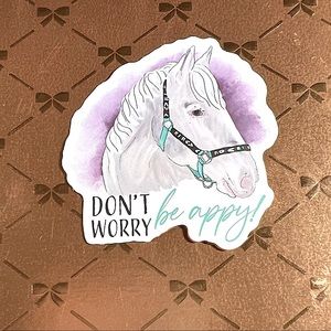 Be Happy Equestrian Horse Girl Horse Boy Cowboy CowGirl Single Decor Sticker